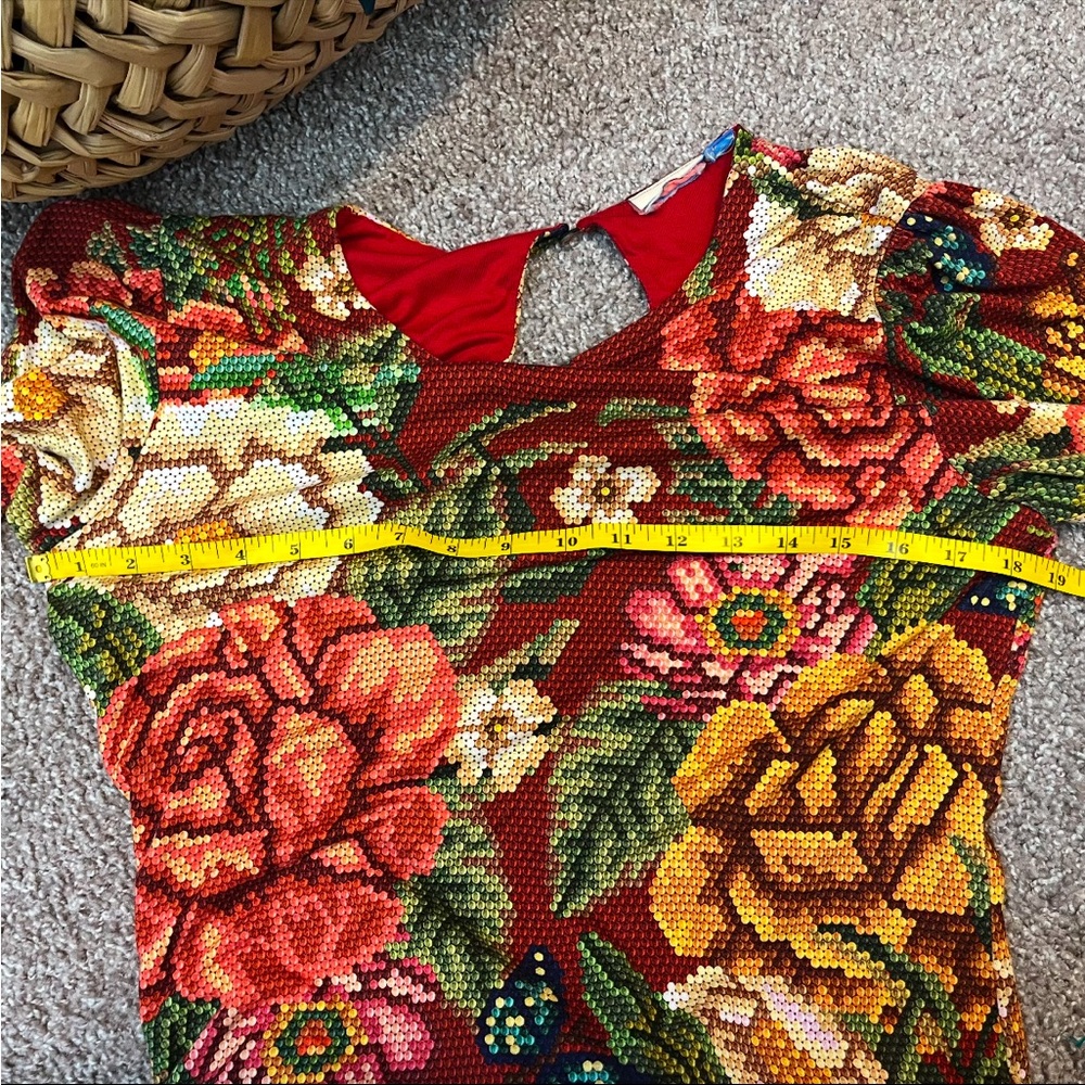 FARM Rio Jessa Red Floral Maxi Long Sleeve Dress - Picture 6 of 7